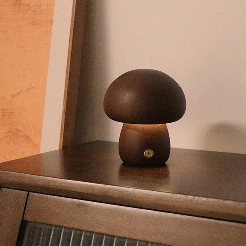 Wooden Mushroom Nightlight