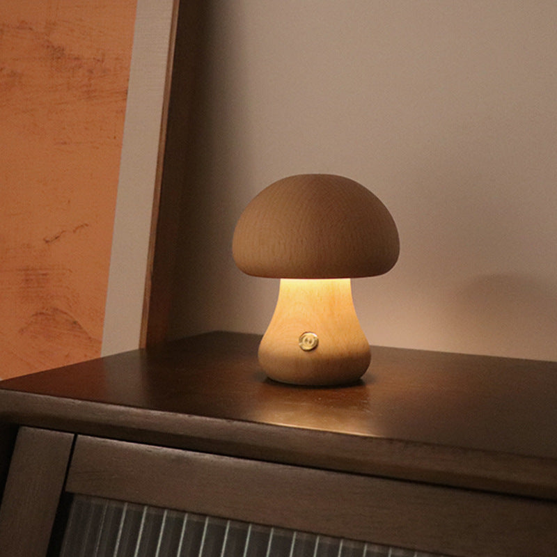 Wooden Mushroom Nightlight