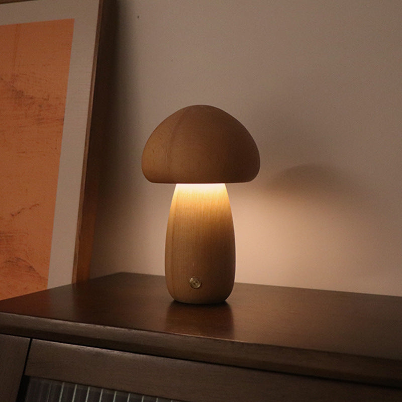 Wooden Mushroom Nightlight
