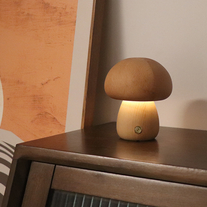 Wooden Mushroom Nightlight