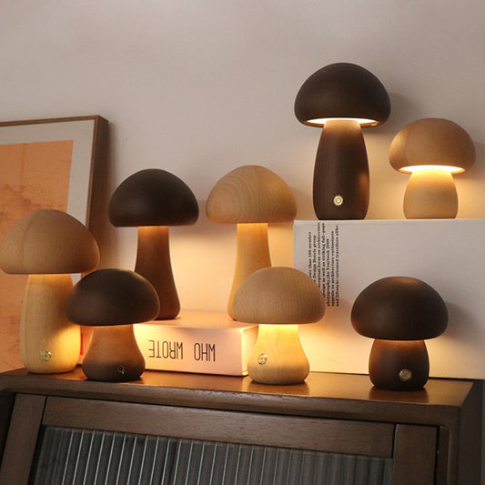 Wooden Mushroom Nightlight