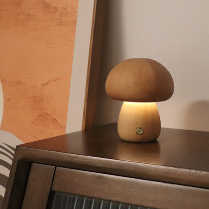Wooden Mushroom Nightlight